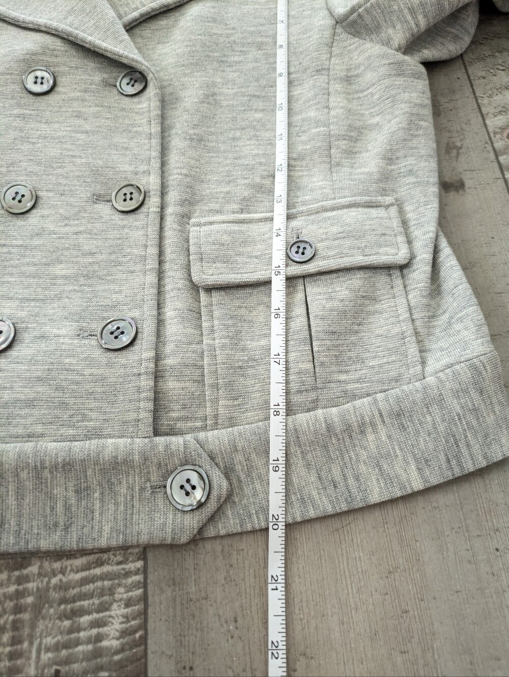 Iisli Women’s Gray Wool Jacket - Picture 6 of 7